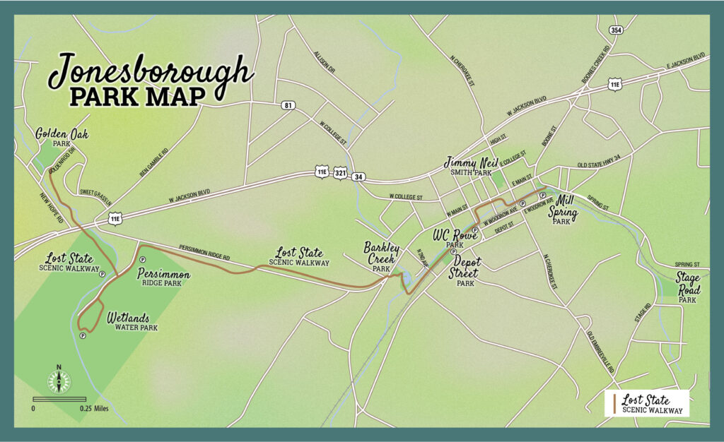 Jonesborough Parks Map - Town of Jonesborough